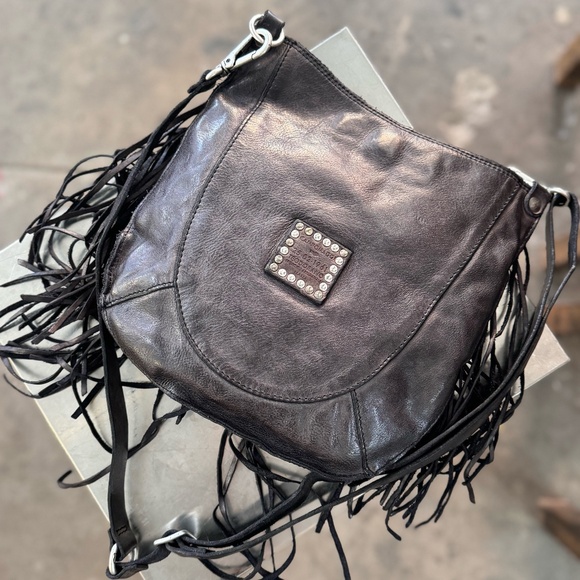 Grigio Campomaggi Tracolla Vacchetta + Frange Bag (Fringe Bag) - Picture 1 of 3